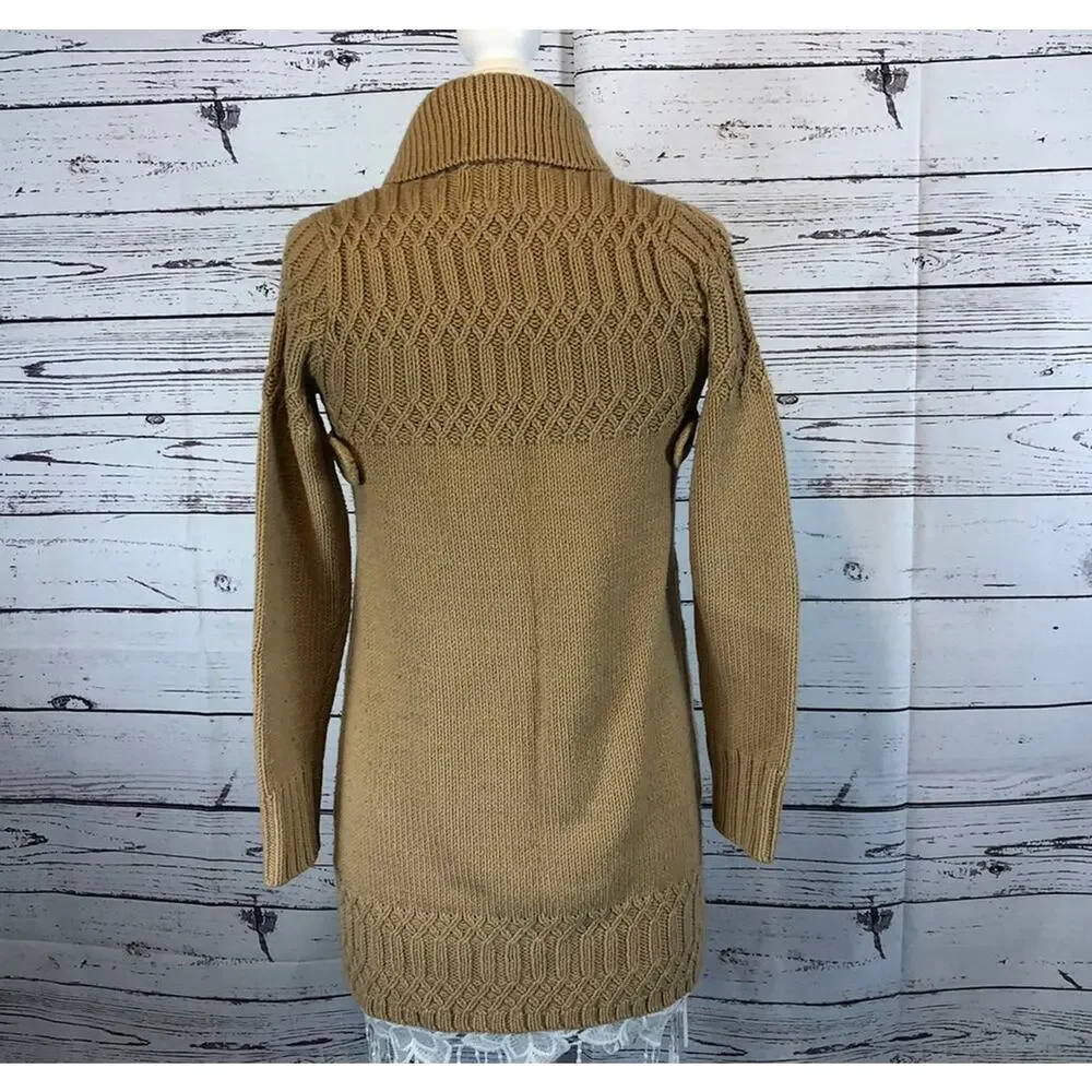 Gap kids cable knit long sweater Cardigan shawl collar size XL